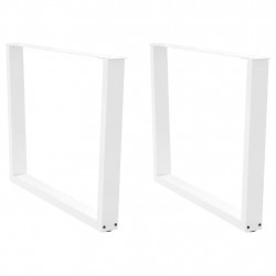 Nogi do stołu jadalnego w kształcie litery V 2 szt. Białe 100x(72-73,3) cm Stal
