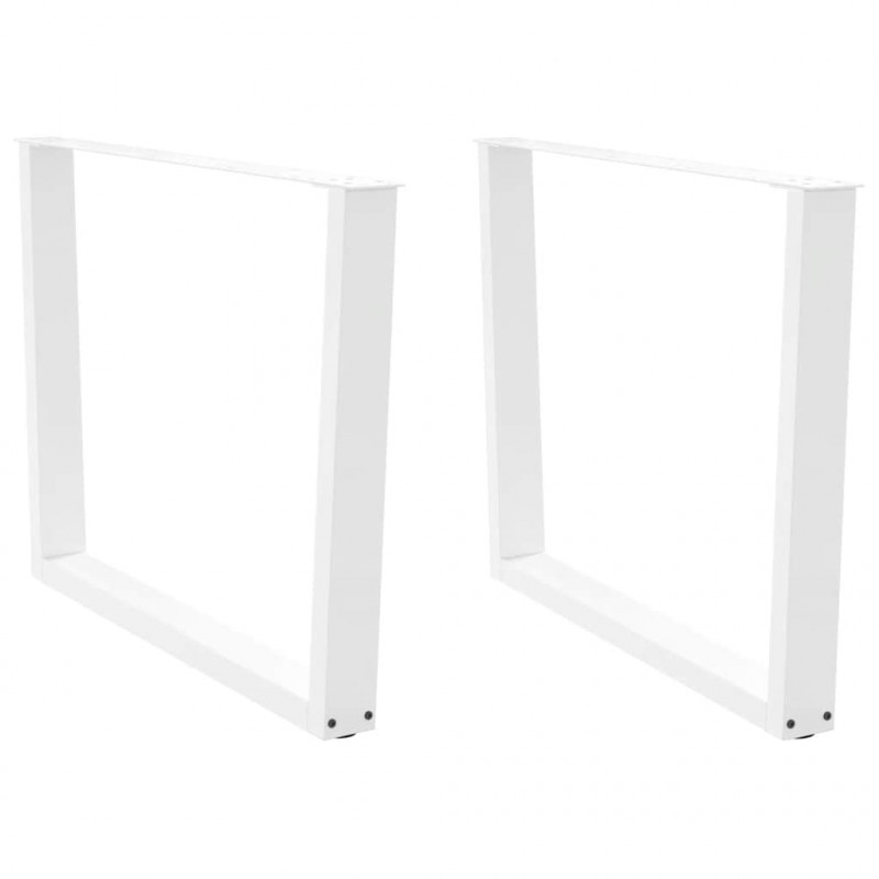 Nogi do stołu jadalnego w kształcie litery V 2 szt. Białe 100x(72-73,3) cm Stal