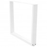 Nogi do stołu jadalnego w kształcie litery V 2 szt. Białe 100x(72-73,3) cm Stal