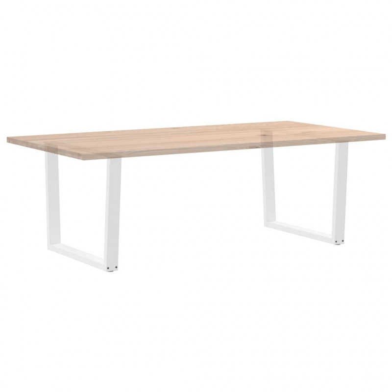 Nogi do stołu jadalnego w kształcie litery V 2 szt. Białe 100x(72-73,3) cm Stal
