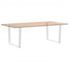 Nogi do stołu jadalnego w kształcie litery V 2 szt. Białe 100x(72-73,3) cm Stal