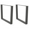 Nogi do stołu jadalnego w kształcie litery V 2 szt. Antracyt 100x(72-73,3) cm Stal