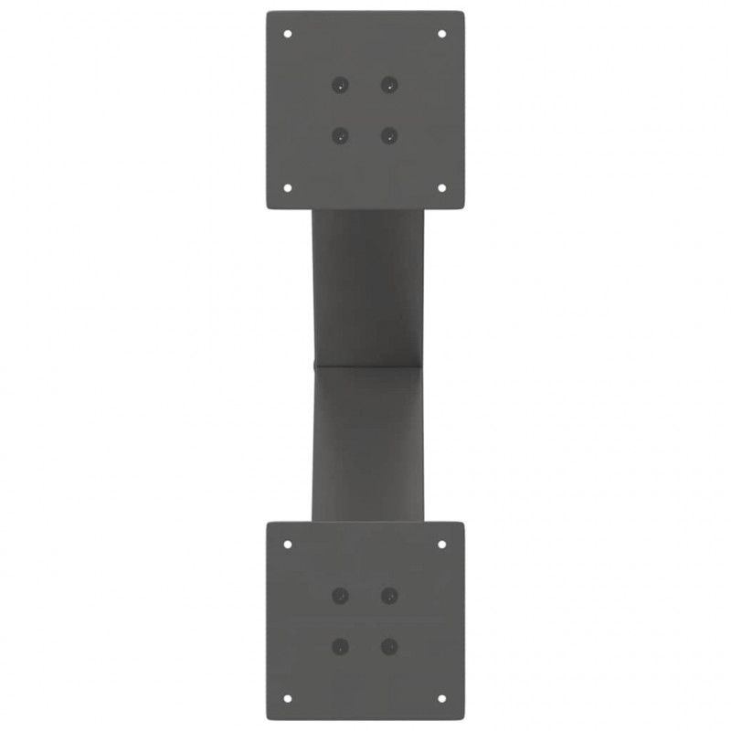 Nogi do stolika kawowego w kształcie litery X 2 szt. Antracyt 50x(42-43) cm Stal