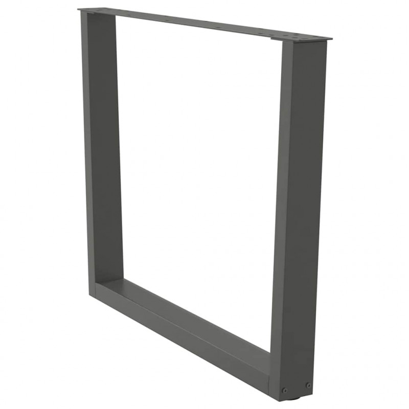 Nogi do stołu jadalnego w kształcie litery V 2 szt. Antracyt 100x(72-73,3) cm Stal