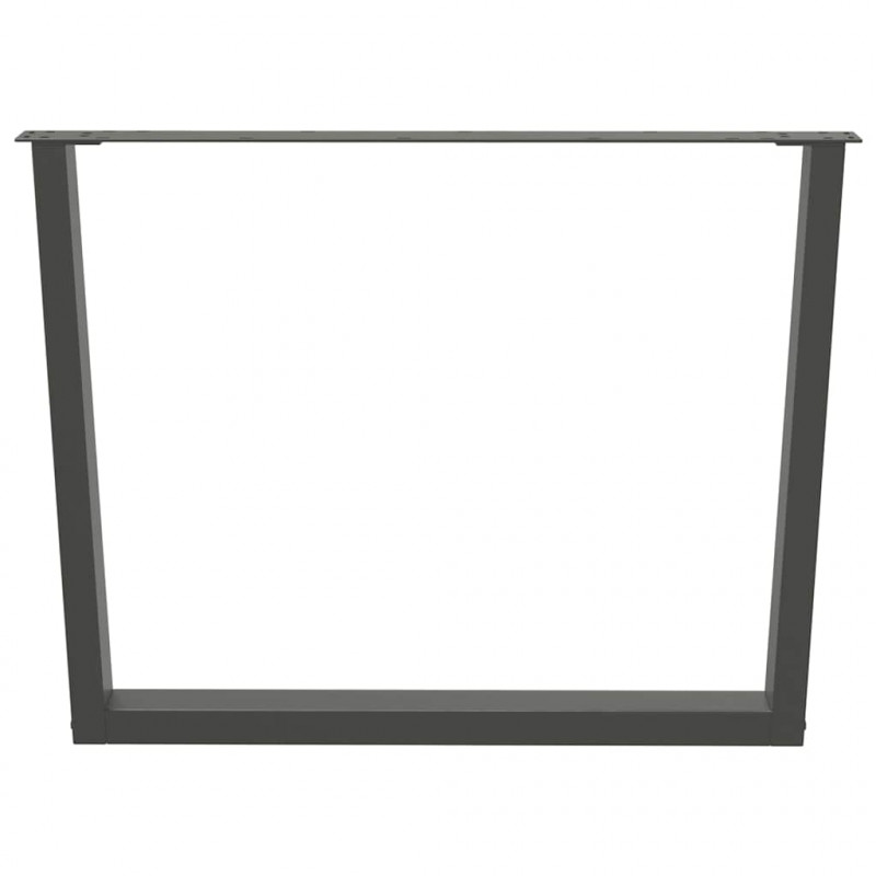 Nogi do stołu jadalnego w kształcie litery V 2 szt. Antracyt 100x(72-73,3) cm Stal