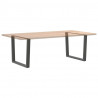 Nogi do stołu jadalnego w kształcie litery V 2 szt. Antracyt 100x(72-73,3) cm Stal