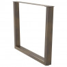 Nogi do stołu jadalnego w kształcie litery V 2 szt. Naturalna stal 100x(72-73,3) cm Stal