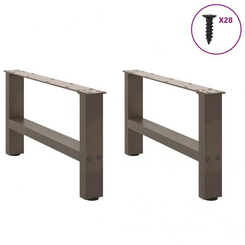 Nogi do stolika kawowego Naturalna stal 2 szt. 70x(30-31) cm Stal