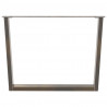 Nogi do stołu jadalnego w kształcie litery V 2 szt. Naturalna stal 100x(72-73,3) cm Stal