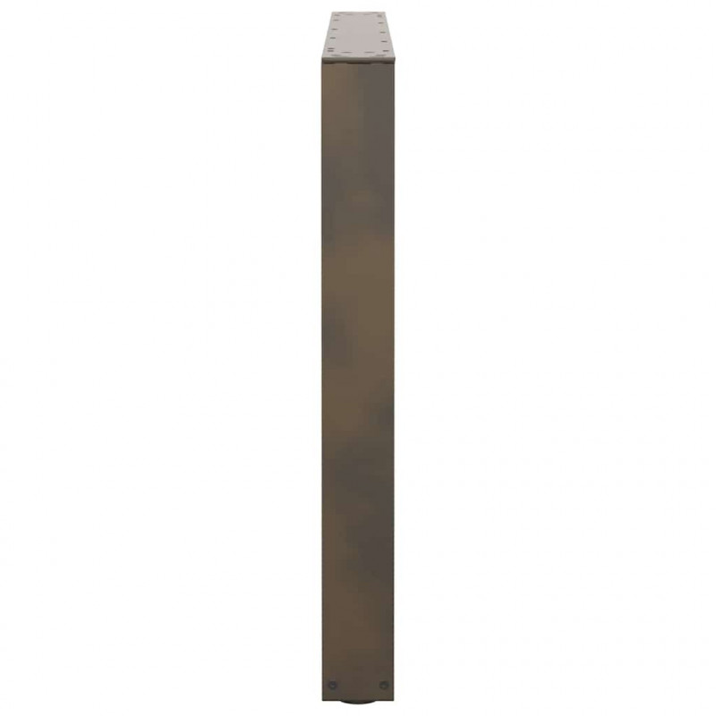 Nogi do stołu jadalnego w kształcie litery V 2 szt. Naturalna stal 100x(72-73,3) cm Stal