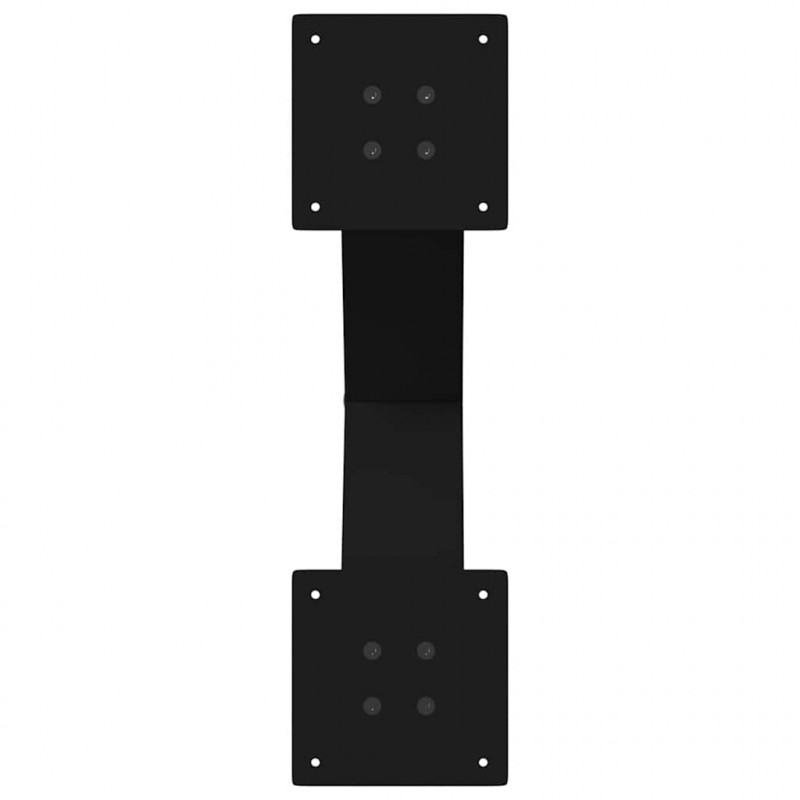 Nogi do stolika kawowego w kształcie litery X 2 szt. Czarne 60x(42-43) cm Stal