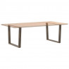 Nogi do stołu jadalnego w kształcie litery V 2 szt. Naturalna stal 100x(72-73,3) cm Stal