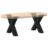 Nogi do stolika kawowego w kształcie litery X 2 szt. Czarne 60x(42-43) cm Stal