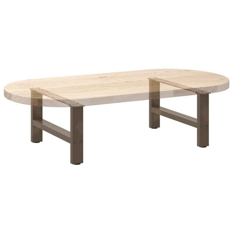 Nogi do stolika kawowego Naturalna stal 2 szt. 70x(30-31) cm Stal
