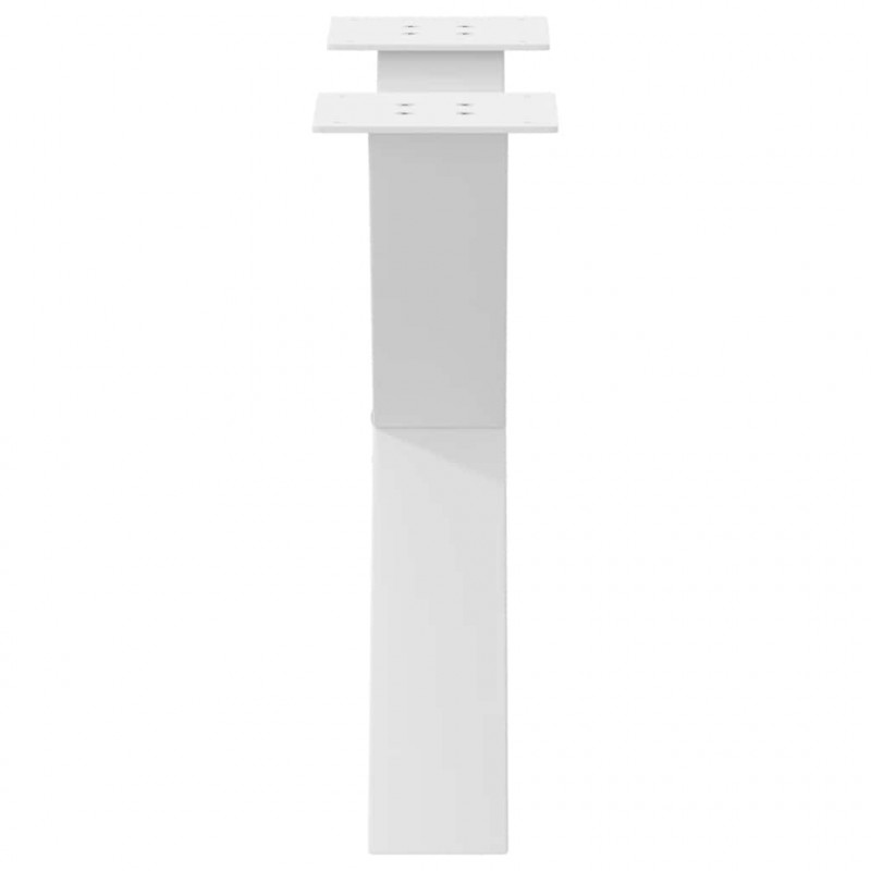 Nogi do stolika kawowego w kształcie litery X 2 szt. Białe 60x(42-43) cm Stal