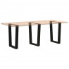 Nogi do stołu jadalnego w kształcie litery V 3 szt. Czarne 70x(72-73,3) cm Stalowe