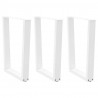 Nogi do stołu jadalnego w kształcie litery V 3 szt. Białe 70x(72-73,3) cm Stal