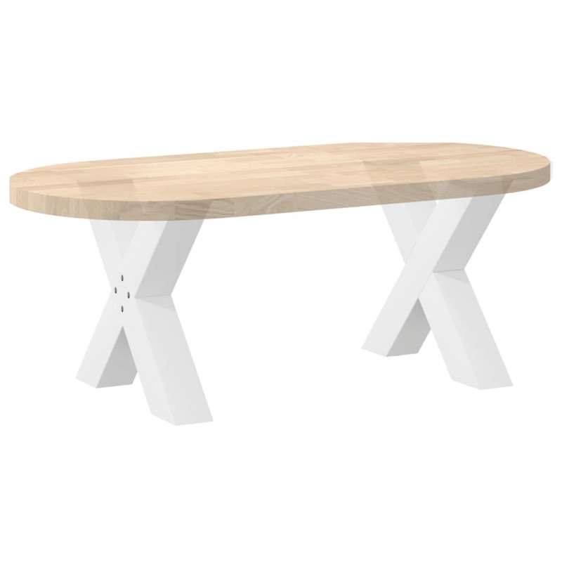 Nogi do stolika kawowego w kształcie litery X 2 szt. Białe 60x(42-43) cm Stal