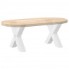 Nogi do stolika kawowego w kształcie litery X 2 szt. Białe 60x(42-43) cm Stal