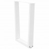 Nogi do stołu jadalnego w kształcie litery V 3 szt. Białe 70x(72-73,3) cm Stal