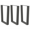 Nogi do stołu jadalnego w kształcie litery V 3 szt. Antracyt 70x(72-73,3) cm Stal
