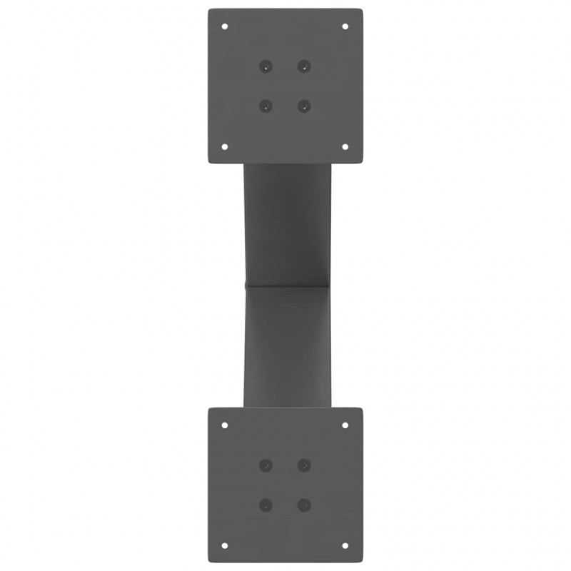Nogi do stolika kawowego w kształcie litery X 2 szt. Antracyt 60x(42-43) cm Stal