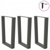 Nogi do stołu jadalnego w kształcie litery V 3 szt. Antracyt 70x(72-73,3) cm Stal