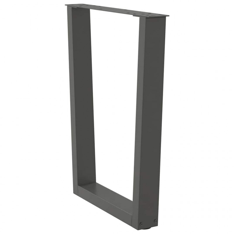 Nogi do stołu jadalnego w kształcie litery V 3 szt. Antracyt 70x(72-73,3) cm Stal