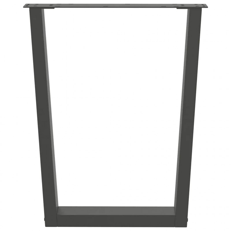 Nogi do stołu jadalnego w kształcie litery V 3 szt. Antracyt 70x(72-73,3) cm Stal