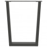 Nogi do stołu jadalnego w kształcie litery V 3 szt. Antracyt 70x(72-73,3) cm Stal