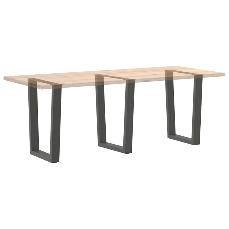 Nogi do stołu jadalnego w kształcie litery V 3 szt. Antracyt 70x(72-73,3) cm Stal