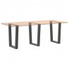 Nogi do stołu jadalnego w kształcie litery V 3 szt. Antracyt 70x(72-73,3) cm Stal