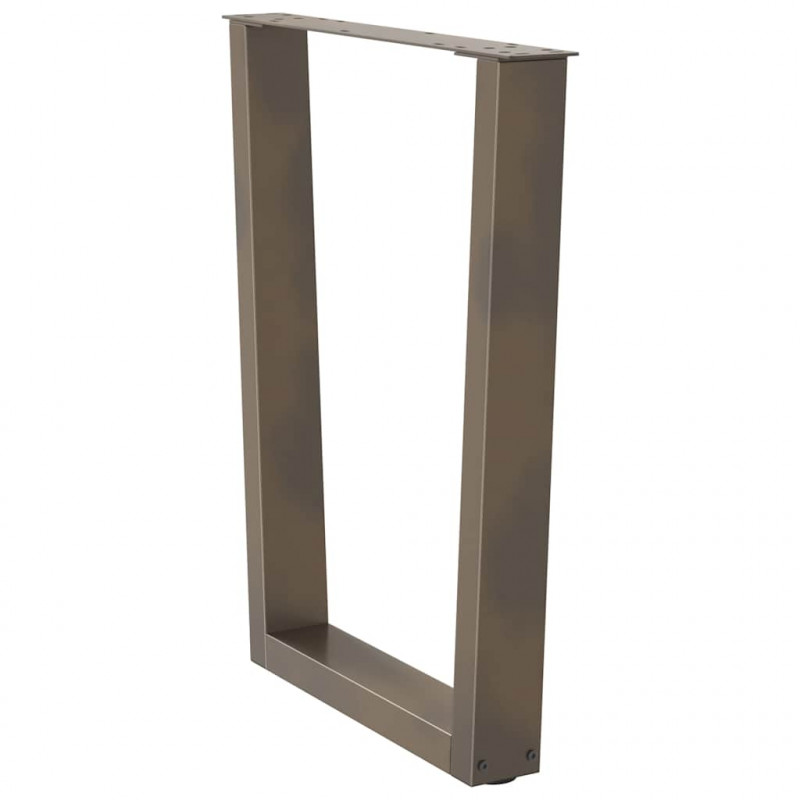 Nogi do stołu jadalnego w kształcie litery V 3 szt. Naturalna stal 70x(72-73,3) cm Stal