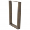Nogi do stołu jadalnego w kształcie litery V 3 szt. Naturalna stal 70x(72-73,3) cm Stal
