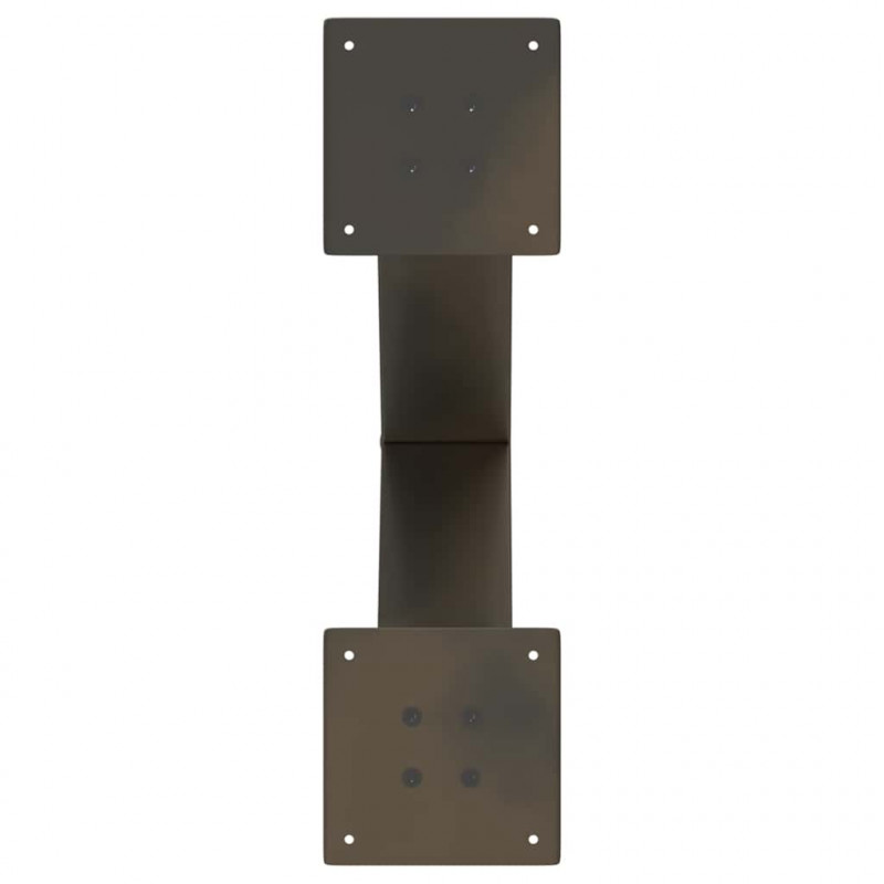 Nogi do stolika kawowego w kształcie litery X 2 szt. Naturalna stal 60x(42-43) cm Stal