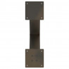 Nogi do stolika kawowego w kształcie litery X 2 szt. Naturalna stal 60x(42-43) cm Stal