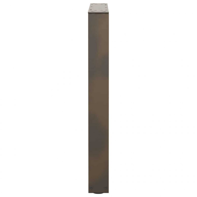 Nogi do stołu jadalnego w kształcie litery V 3 szt. Naturalna stal 70x(72-73,3) cm Stal