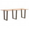Nogi do stołu jadalnego w kształcie litery V 3 szt. Naturalna stal 70x(72-73,3) cm Stal