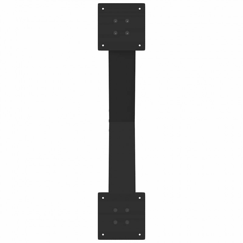 Nogi do stolika kawowego w kształcie litery X 2 szt. Czarne 70x(42-43) cm Stal