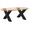 Nogi do stolika kawowego w kształcie litery X 2 szt. Czarne 70x(42-43) cm Stal