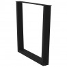 Nogi do stołu jadalnego w kształcie litery V 3 szt. Czarne 80x(72-73,3) cm Stalowe
