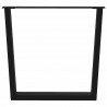 Nogi do stołu jadalnego w kształcie litery V 3 szt. Czarne 80x(72-73,3) cm Stalowe