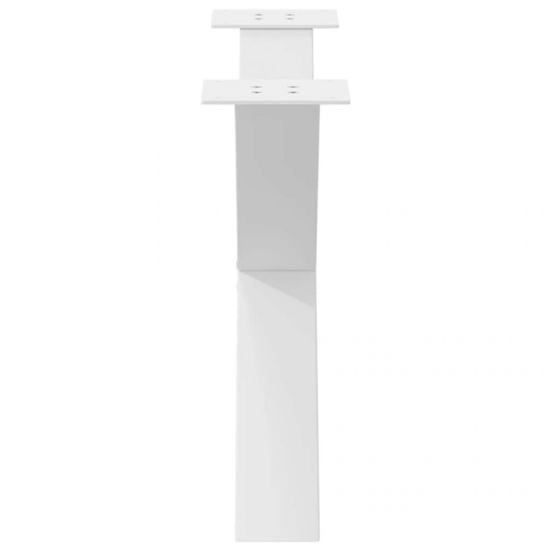Nogi do stolika kawowego w kształcie litery X 2 szt. Białe 70x(42-43) cm Stal