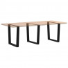 Nogi do stołu jadalnego w kształcie litery V 3 szt. Czarne 80x(72-73,3) cm Stalowe