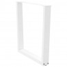 Nogi do stołu jadalnego w kształcie litery V 3 szt. Białe 80x(72-73,3) cm Stal