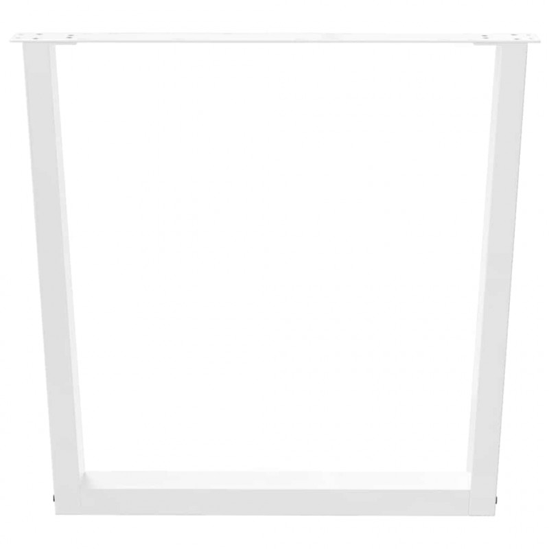 Nogi do stołu jadalnego w kształcie litery V 3 szt. Białe 80x(72-73,3) cm Stal