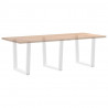 Nogi do stołu jadalnego w kształcie litery V 3 szt. Białe 80x(72-73,3) cm Stal
