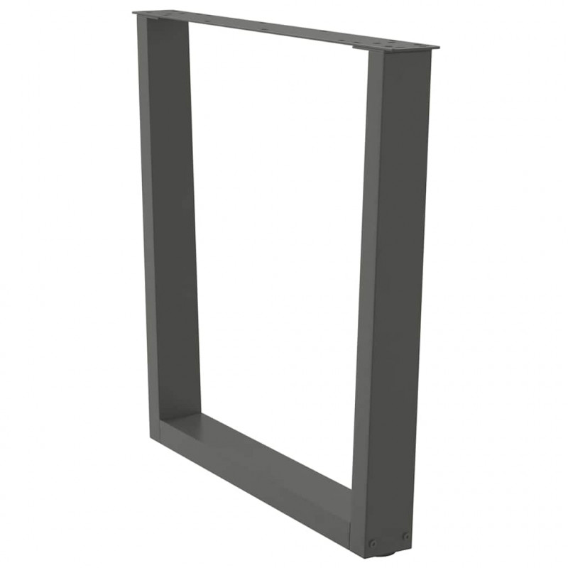 Nogi do stołu jadalnego w kształcie litery V 3 szt. Antracyt 80x(72-73,3) cm Stal