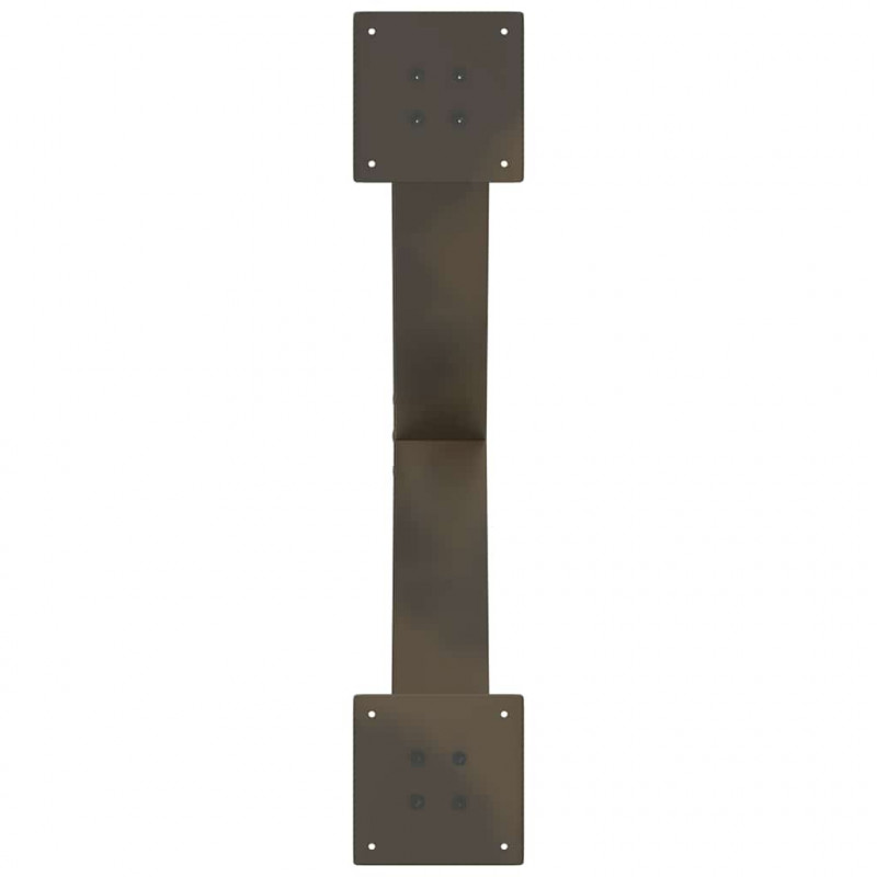 Nogi do stolika kawowego w kształcie litery X 2 szt. Naturalna stal 70x(42-43) cm Stal
