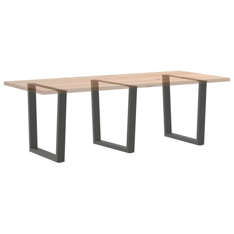 Nogi do stołu jadalnego w kształcie litery V 3 szt. Antracyt 80x(72-73,3) cm Stal
